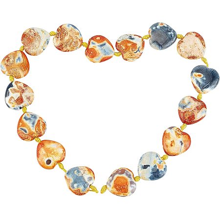 Arricraft About 16 Pcs Heart Shaped Stone Beads, 0.8×0.8