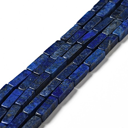 Honeyhandy Natural Lapis Lazuli Beads Strands, Cuboid, Dyed, 12~13x4~5x4~5mm, Hole: 1mm, about 29pcs/strand, 15.24''(38.7cm)