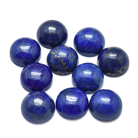 Honeyhandy Natural Lapis Lazuli Cabochons, Half Round/Dome, 10x5mm