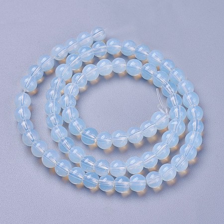 Honeyhandy Opalite Round Beads Strands, 6mm, Hole: 1mm, about 69pcs/strand, 16.1 inch