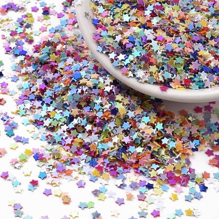 Honeyhandy Shining Nail Art Glitter, Manicure Sequins, DIY Sparkly Paillette Tips Nail, Star, Mixed Color, 2.5x2.5x0.3mm