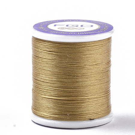 Honeyhandy Nylon Beading Threads for Seed Beads, Goldenrod, 0.1mm, about 54.68 yards(50m)/roll