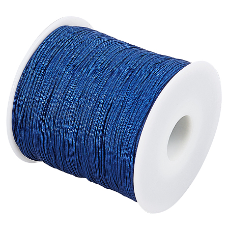 UNICRAFTALE Nylon Thread, DIY Material for Jewelry Making, Dark Blue, 0.8mm, 100yards/roll