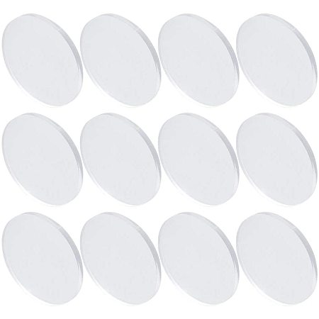NBEADS 25 Pcs Transparent Acrylic Circle Blanks Discs, 2