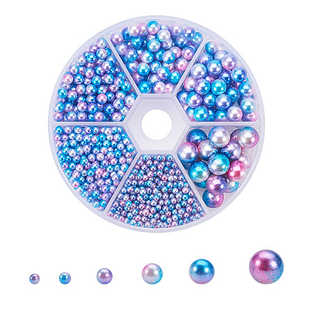 PandaHall Elite 6 Sizes Imitation Pearl Acrylic Beads Colorful No Holes / Undrilled Imitated Pearl Beads Grment Accessories