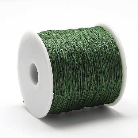 Honeyhandy Polyester Cords, Green, 0.8mm, about 131.23~142.16 yards(120~130m)/roll