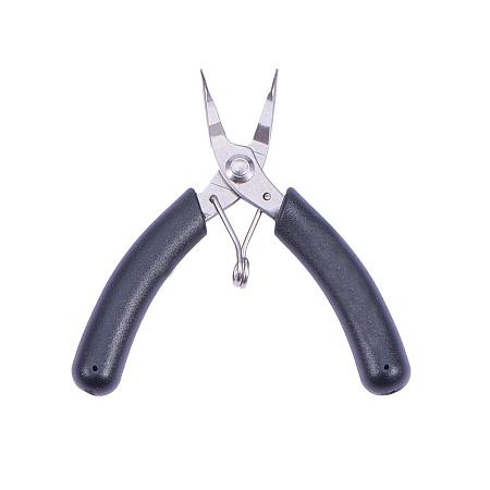 PandaHall Elite 1 Set Bent Nose Pliers 4 Inch Stainless Steel Jewelry Beading Tool Wire Bending Warpping Shaping Black