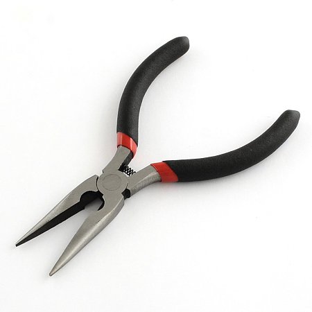 NBEADS 1 Pc 45# Steel Wire-Cutter Pliers Needle Nose Plier Jewelry Plier for Jewelry Making About 135mm Long