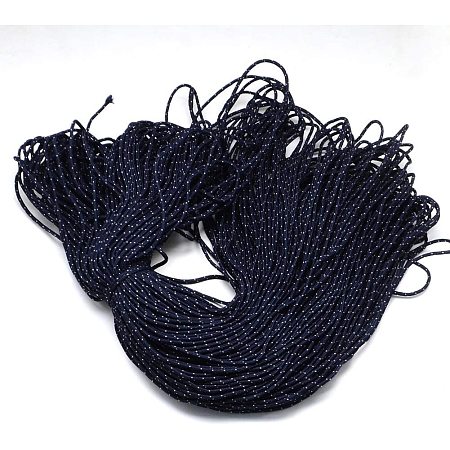 Pandahall Elite About 100m 2mm Parachute Rope Paracord Polyester Ropes Spandex Accessory Cord Rope Multipurpose for Bracelets Making Climbing (MidnightBlue)