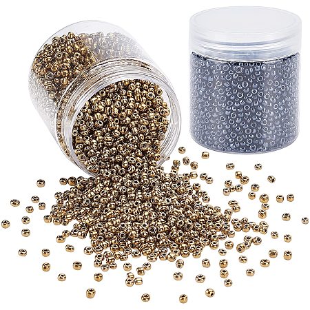 OLYCRAFT 200g Round Glass Seed Beads 8/0 Loose Beads Started Kit Bracelet Beads for DIY Craft Necklace Jewelry Making