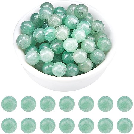Arricraft About 96 Pcs Natural Stone Beads 8mm, Natural Green Aventurine Round Beads, Gemstone Loose Beads for Bracelet Necklace Jewelry Making ( Hole: 2mm )