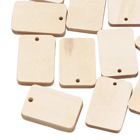 ARRICRAFT 500 pcs Rectangle Wood Pendant Beads Crafts for Earring Pendant Jewelry DIY Craft Making, Wheat