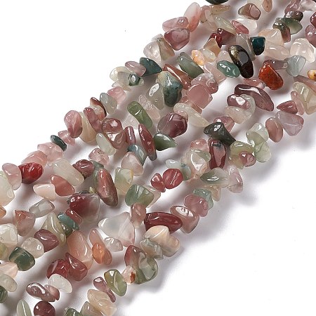 Natural Agate Chip Beads Strands, 5~19.5x3~8.5x1.5~7.5mm, Hole: 1mm, about 221~293pcs/strand, 31.10~32.68 inch(79~83cm)