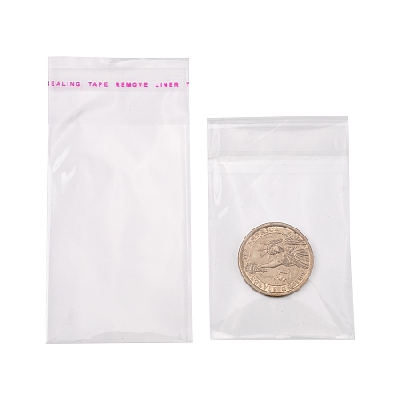 Honeyhandy OPP Cellophane Bags, Rectangle, Clear, 10x5cm, Unilateral thickness: 0.035mm, Inner measure: 7.5x5cm