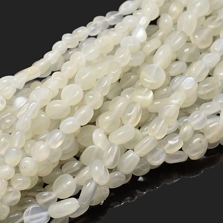 ARRICRAFT Natural Moonstone Nuggets Beads Strands, 5~10x6~7x3~7mm, hole: 1mm, about 14.9 inches~15.7 inches