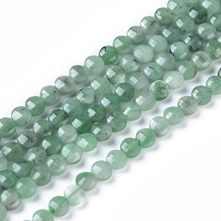 ARRICRAFT Natural Emerald Beads Strands, Grade AA, Faceted, Flat Round, 3.5~4.5x2~2.5mm, Hole: 0.5mm, about 98~107pcs/strand, 15.35 inches(39cm)long