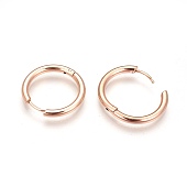 Honeyhandy Brass Huggie Hoop Earring Findings, for Jewelry Making