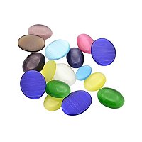 ARRICRAFT 1 Bag (About 200g) Mixed Oval Cat Eye Cabochons for Jewelry Making, 14~23x10~18x4.5~8mm