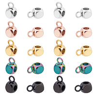 Unicraftale Vacuum Plating 304 Stainless Steel Hanger Links, Cube Bail Beads, Mixed Color, 7x4x4mm, Hole: 1.6~1.8mm, 5 colors, 12pcs/color, 60pcs/box