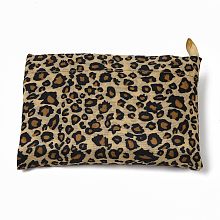 Honeyhandy Foldable Eco-Friendly Nylon Grocery Bags, Reusable Waterproof Shopping Tote Bags, with Pouch and Bag Handle, Leopard Print Pattern, 52.5x60x0.15cm