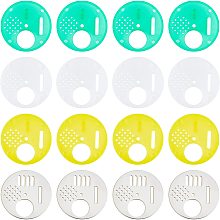 AHANDMAKER 16 Pcs Bee Nest Door Beekeeping Tools, 4 Styles Stainless Steel & Plastic Bee Hive Box Entrance Gates Entrance Disc Beekeeping Equipment for Beekeepers, Round (68mm/2.7Inch)