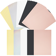 CRASPIRE 35Pcs 5 Colors A4 Rectangle Metallic Craft Paper Cards, for DIY Packaging & Decorations, Mixed Color, 29.7x21x0.02cm, 7pcs/color