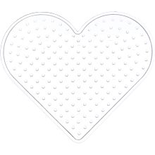 Pandahall Elite 20 Pcs 5mm Heart Fuse Beads Boards Clear Plastic Perler Bead Pegboards for Kids Craft Beads