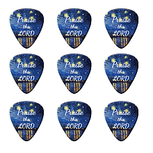 GLOBLELAND PVC Guitar Picks, Plectrum Guitar Accessories, Blue, 3x2.5x0.71cm