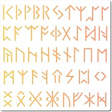 GORGECRAFT 12"X12"Ancient Alphabet Stencil Runes Elder Templates Reusable Plastic Drawing Painting Stencils Template for Painting on Card Wall Fabric Tile Canvas Crafts DIY Home Decor