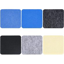 BENECREAT 12PCS Mixed Color Square Felt Coasters, 0.5mm Thick Wool Felt Cup Mat Absorbent Coasters for Drinks Protect Furniture from Heat, Stain and Scratches