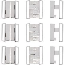 SUPERFINDINGS 10 Pairs Bra Clasp Replacement Part Zinc Silver Alloy Bikini Clips Lingerie Front Closure Bra Buckle Bikini Hook Closure Bra Safe Lock Front Closing for Bra Making Lingerie Sewing