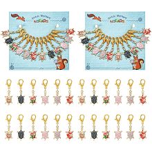 NBEADS 24 Pcs Turtle Stitch Markers, Enamel Crochet Stitch Marker Removable Lobster Claw Clasps Locking Stitch Marker for Knitting Weaving Sewing Jewelry Making