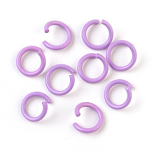 Honeyhandy Iron Jump Rings, Open Jump Rings, Violet, 17 Gauge, 8~8.5x1.2mm, Inner Diameter: 5~6mm