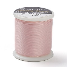 MIYUKI Beading Nylon Thread B, 330 DTEX/0.203mm/0.008", for Seed Beads, #14, Pink, 55 yards(50 meters)/roll