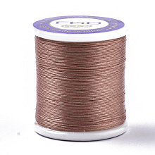 Honeyhandy Nylon 66 Coated Beading Threads for Seed Beads, Sienna, 0.1mm, about 54.68 yards(50m)/roll