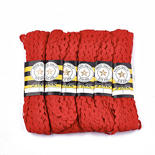 Honeyhandy Polypropylene Fiber Ribbons, Wave Shape, Red, 7~8mm, 15yard/bundle, 6bundles/bag