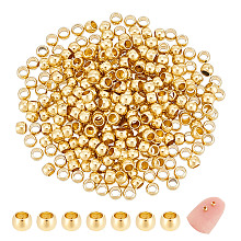 Unicraftale 300Pcs 304 Stainless Steel Spacer Beads, Rondelle, Golden, 2.5x1.5mm, Hole: 0.8mm