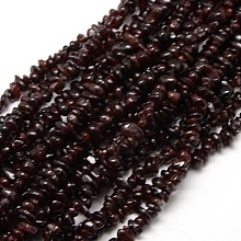 Honeyhandy Natural Garnet Beads Strands, Chips, 6~10x4~6x3~5mm, Hole: 1mm, about 32 inch