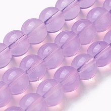 Arricraft Opalite Beads Strands, Round, Medium Orchid, 10mm, Hole: 1.4mm, about 38pcs/strand, 13.9 inches(35.5cm)