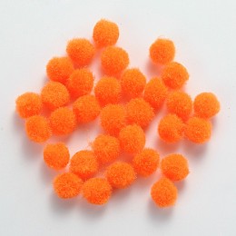 Honeyhandy DIY Doll Craft Pom Pom Yarn Pom Pom Balls, Dark Orange, 10mm, about 2000pcs/bag