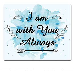 CREATCABIN Funny Mouse Pads Waterproof Mouse Mat Pad Desk Accessories Stitched Edges Premium-Textured Non-Slip Rubber I Am with You Always Rectangle for Laptop Computer Office Gaming 9.5 x 7.9inch