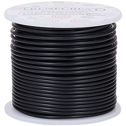 BENECREAT 12 Gauge Matte Jewelry Craft Wire 100 Feet Tarnish Resistant Aluminum Wire for Beading Sculpting Model Skeleton Making (Black, 2mm)