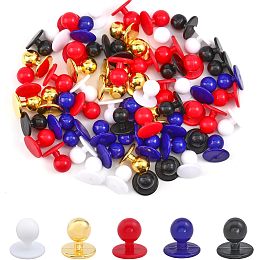 CHGCRAFT 100Pcs 5Colors Cheese Shape Plastic Buttons for Chef Band Orchestra Chorus Uniform Clothes Replacement, Mixed Color