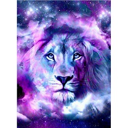 Honeyhandy 5D DIY Diamond Painting Animals Canvas Kits, with Resin Rhinestones, Diamond Sticky Pen, Tray Plate and Glue Clay, 30x20x0.02cm