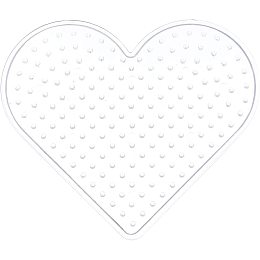 Pandahall Elite 20 Pcs 5mm Heart Fuse Beads Boards Clear Plastic Perler Bead Pegboards for Kids Craft Beads