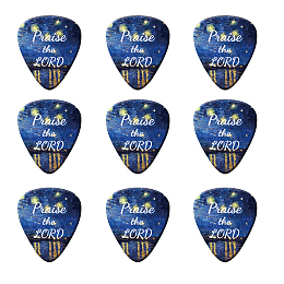 GLOBLELAND PVC Guitar Picks, Plectrum Guitar Accessories, Blue, 3x2.5x0.71cm