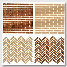 NBEADS 2 Pcs Brick Painting Stencils Templates, 11.8×11.8 Inch Reusable DIY Art and Craft Stencils for Painting on Wood, Fabric, Paper, Walls, Canvas, Floor, Tile