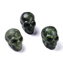 Honeyhandy Halloween Natural Xinyi Jade/Chinese Southern Jade  Home Decorations, Skull, 38~38.5x32~32.5x49~50mm