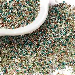 Honeyhandy Bubble Beads, DIY 3D Nail Art Decoration Mini Glass Beads, Tiny Caviar Nail Beads, Mixed Color, 0.4~1mm