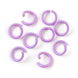 Honeyhandy Iron Jump Rings, Open Jump Rings, Violet, 17 Gauge, 8~8.5x1.2mm, Inner Diameter: 5~6mm